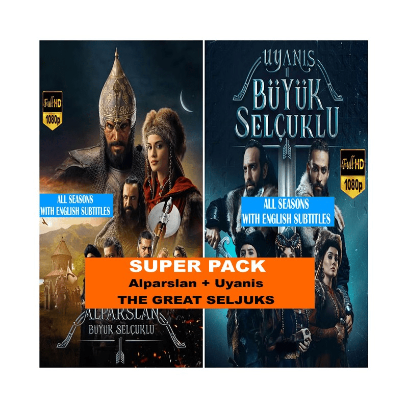 Alparslan + Uyanış: Büyük Selçuklu (The Great Seljuks) - Super Pack - All Episodes Full HD 1080p with Multi - Language Subs on USB - Ad - Free - Turkish TV Series