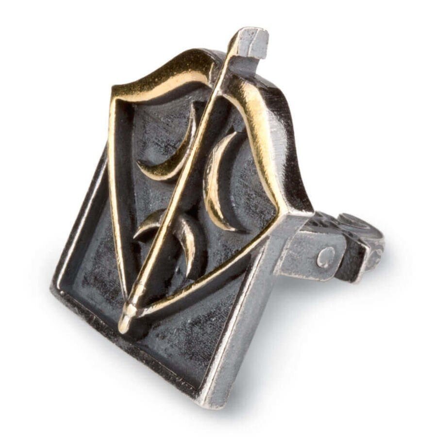 Dirilis Ertugrul Crescent Patterned Silver Arrow - Bow Cufflinks for Men | 925 Sterling Silver | Turkish Series Gift | KAYI Tribe Ertugrul - Turkish TV Series