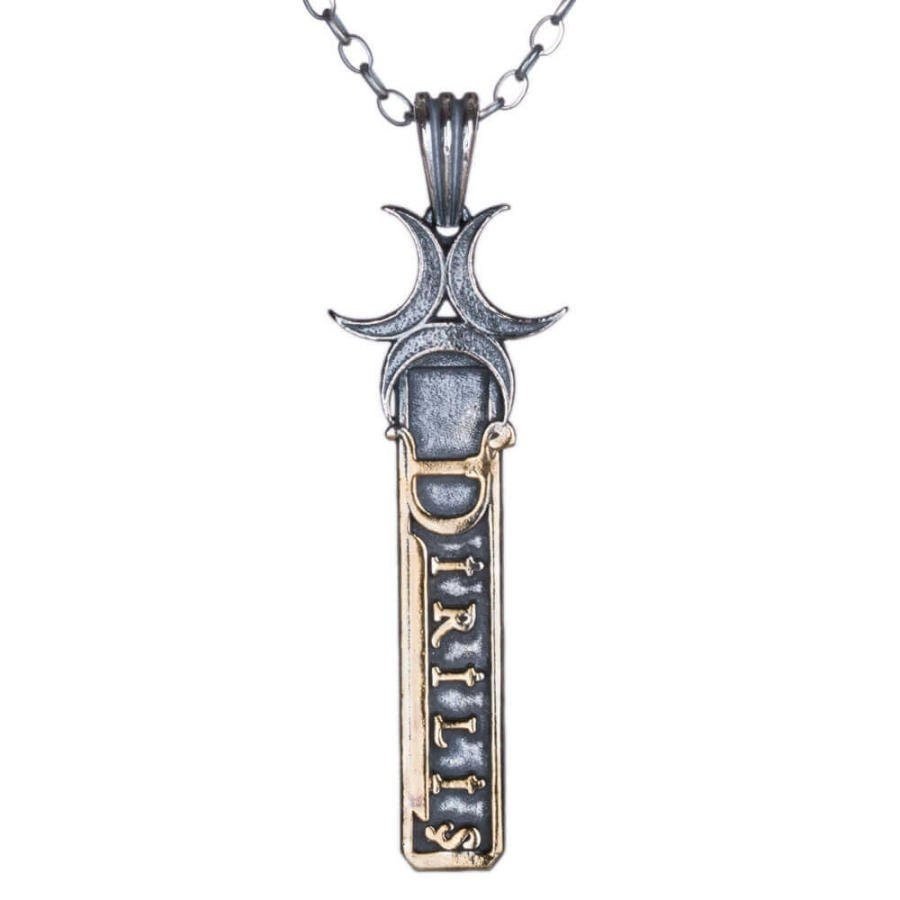 Dirilis Ertugrul Three Crescent Ertugrul Gazi Sword Necklace Kayi Tribe Handmade 925 Sterling Silver Necklace for Men | Turkish Series Gift - Turkish TV Series