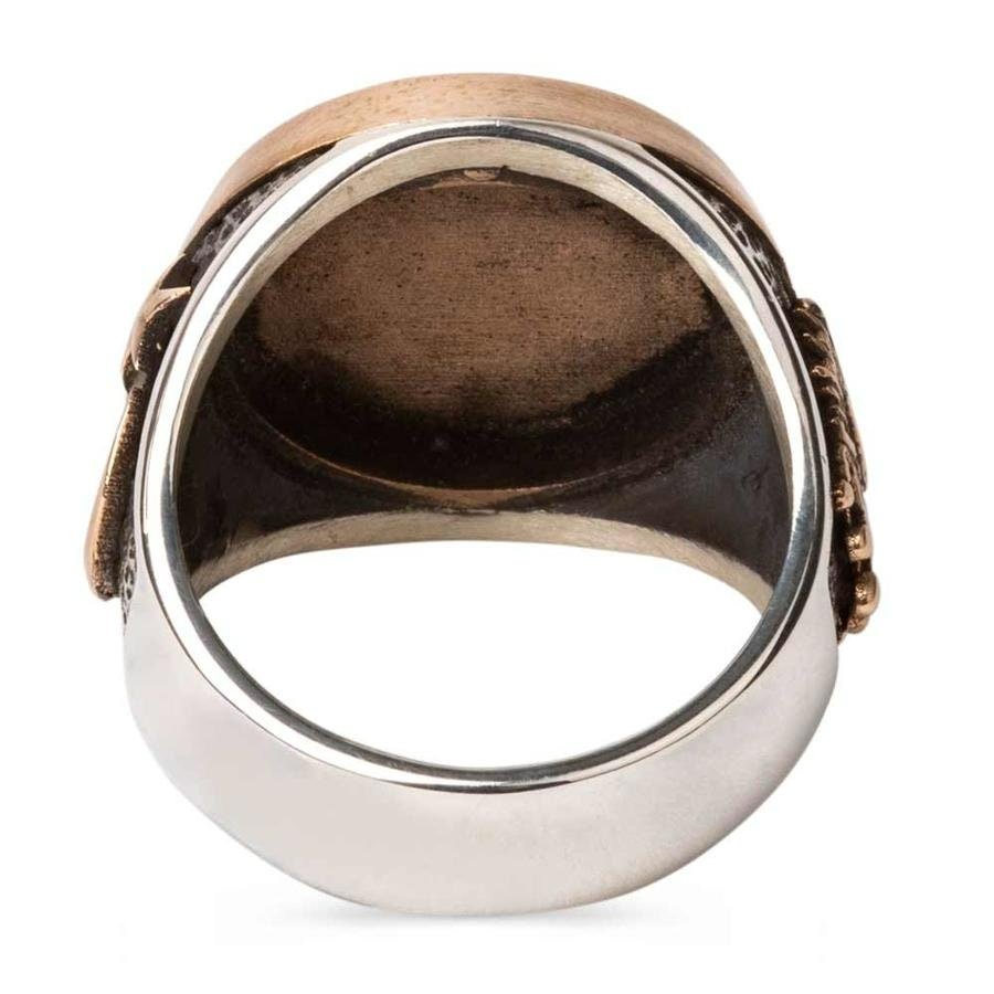 Seal of Solomon Men's Ring / Hz. Suleiman 925 Sterling Silver Handmade Ring/ Ottoman Arm "Seal of Solomon" Engraved - Turkish TV Series