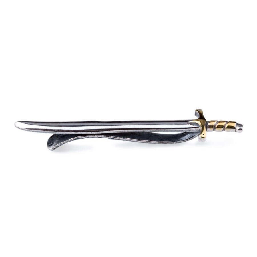 Dirilis Ertugrul Sword Tie Clip for Men - 925 Sterling Silver, Turkish Series Gift KAYI Tribe Ertugrul Gazi - Turkish TV Series