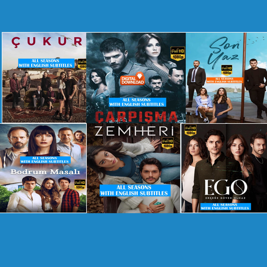 Alperen Duymaz Series 6-in-1 Collection | Complete Turkish TV Series Bundle | Full HD & Multi-Language Subtitles on USB | Ad-Free