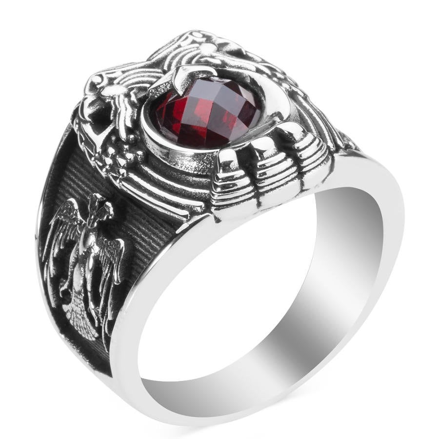 Alparslan Buyuk Selcuklu Original Ottoman Ring | Personalized Great Seljuk 925 Sterling Silver Ring | Inspired by Uyanis TV Series - Turkish TV Series