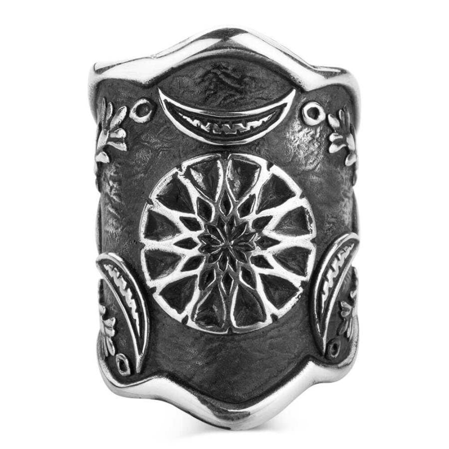 Big Original Dirilis Ertugrul Zihgir | Handmade Ertugrul Thumb Ring for Men | Handmade 925 Sterling Silver Original Ertugrul Zihgir - Model 6 - Turkish TV Series