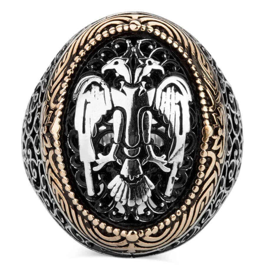 Great Seljuk Ottoman Eagle Ring, Buyuk Selcuklu/Great Seljuk 925 Sterling Silver Ring, HANDMADE &PERSONALIZED Gift - Turkish TV Series