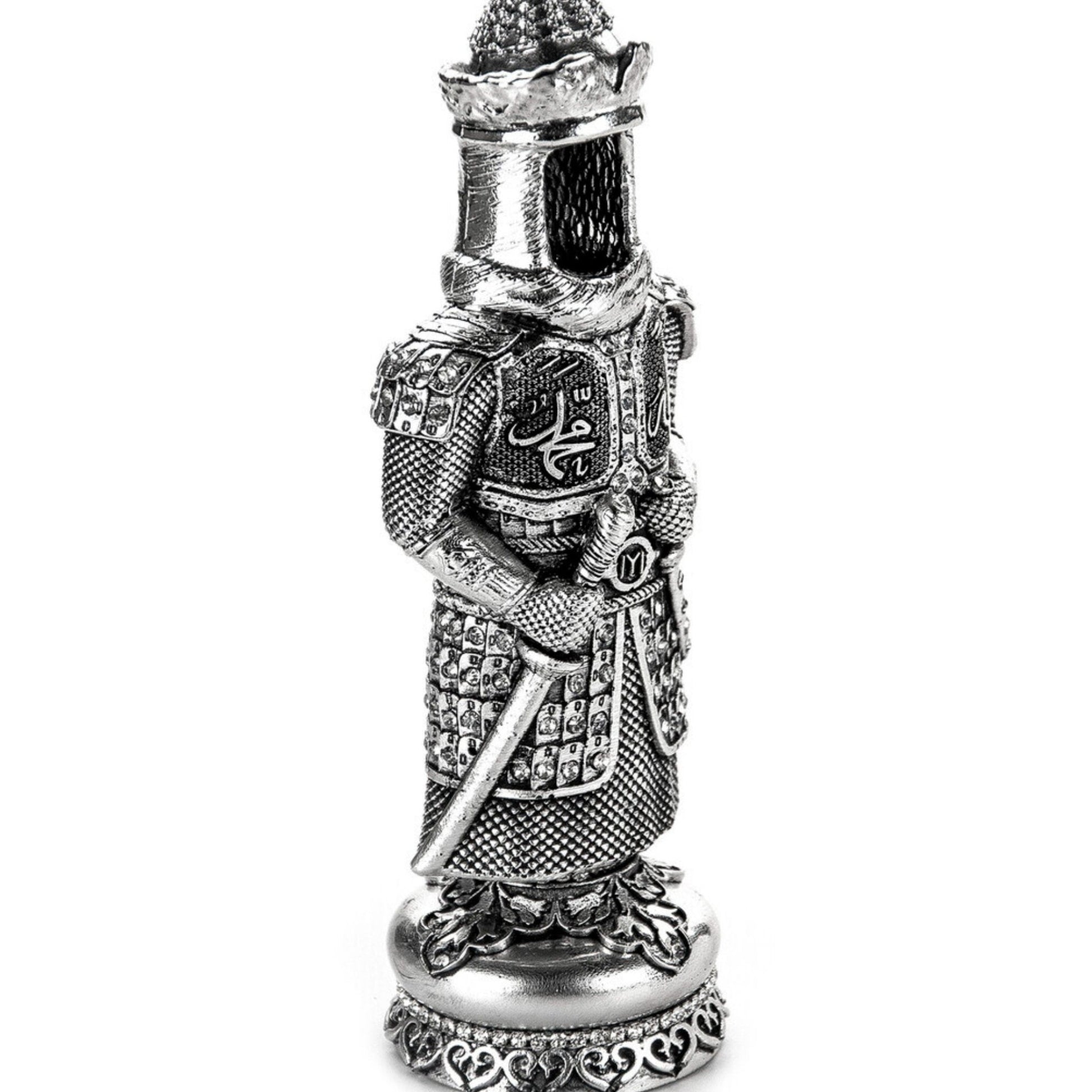 Handmade Ertugrul Ghazi Armor Statue Gift Silver Color/Zinc and Copper Alloy Handcrafted Metal Statue/220mm Heavy Material 700gr Dirilis Toy - Turkish TV Series