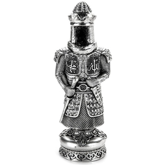 Handmade Ertugrul Ghazi Armor Statue Gift Silver Color/Zinc and Copper Alloy Handcrafted Metal Statue/220mm Heavy Material 700gr Dirilis Toy - Turkish TV Series