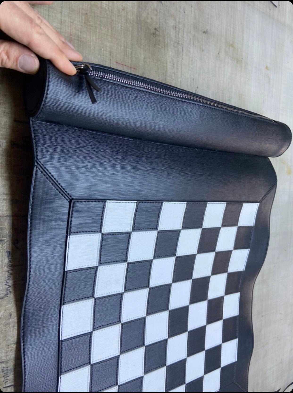 Handmade Leather Luxury Handmade Roll Up Chess Board/ High Quality Portable Leather Travel Chess Set / Wooden Chess Pieces Father's Day Gift - Turkish TV Series