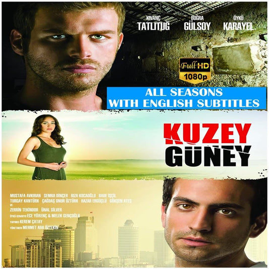 Kuzey Guney (North and South) Complete Series | All Seasons, 80 Episodes in Full HD with ENG/DE/FR/ITA/SPA Subtitles on USB | Ad - Free - Turkish TV Series