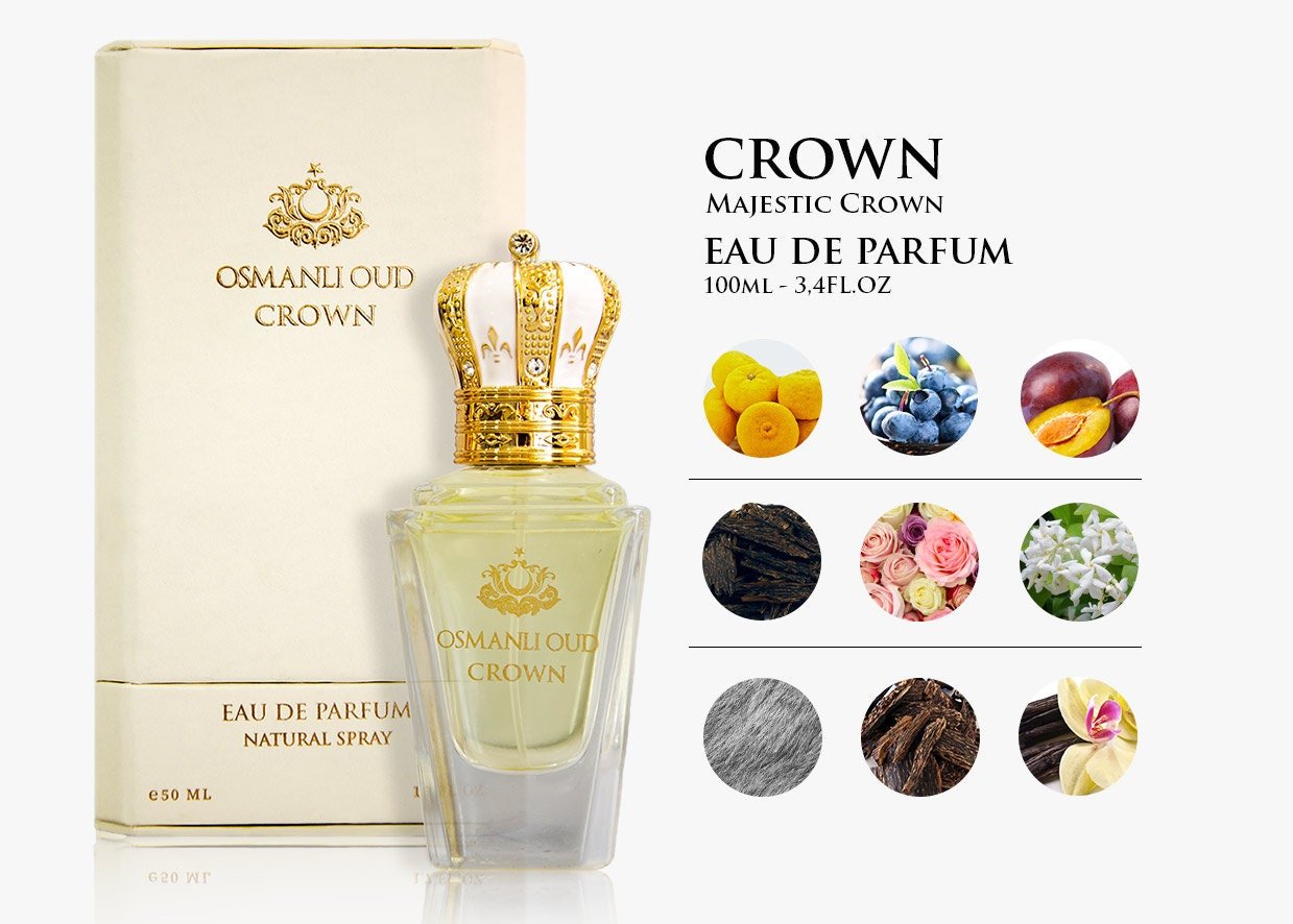 Osmanli Oud Crown Licensed Perfume, Unisex Eau De Parfum for Men & Women, 50 ml 1.7 Oz - Turkish TV Series