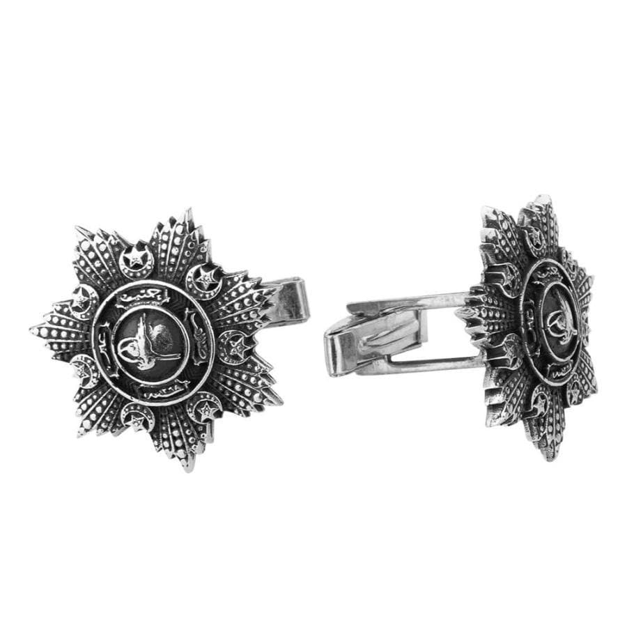 Payitaht Abdulhamid Series 925 Sterling Silver Sultan Abdul Hamid Cufflinks, Ottoman Dynasty Gifts for Men - Turkish TV Series
