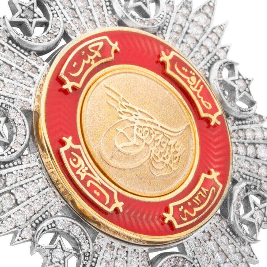 Payitaht Abdulhamid Series Ottoman Order of Mecidiye Medal Brooch, 925 Sterling Silver Handmade Abdul Hamid Gift - Turkish TV Series