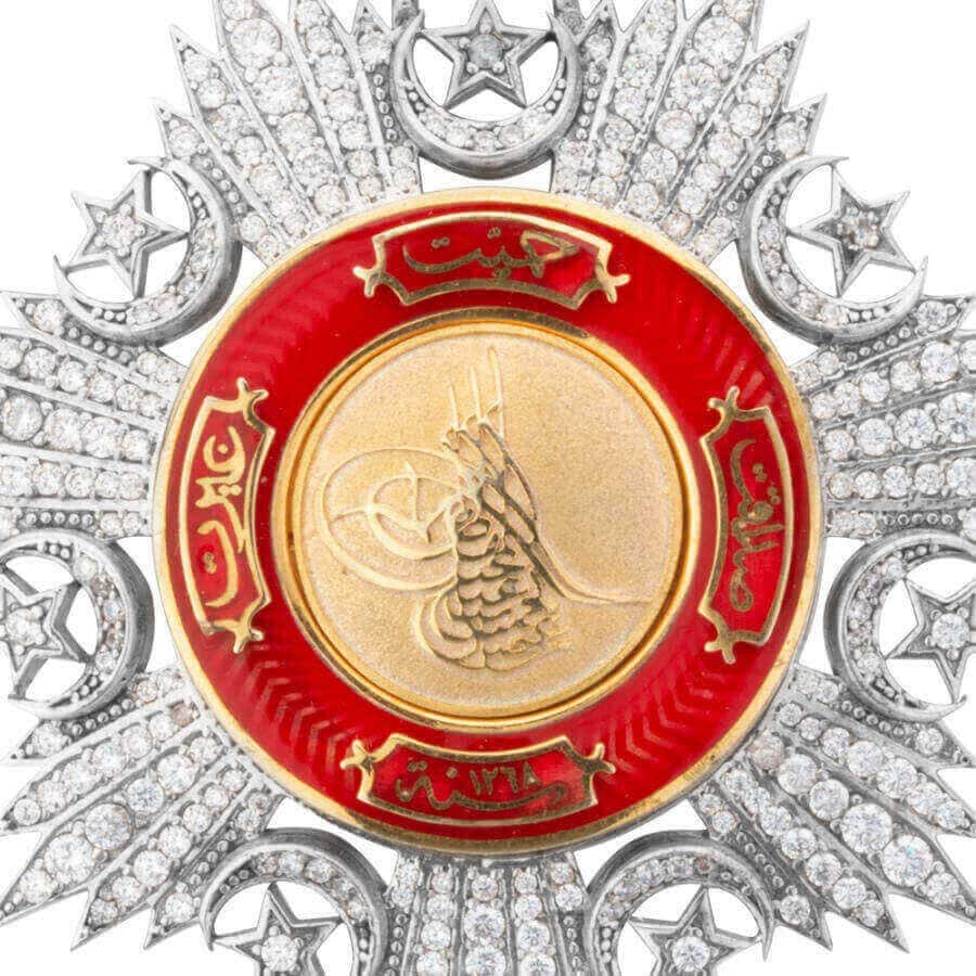 Payitaht Abdulhamid Series Ottoman Order of Mecidiye Medal Brooch, 925 Sterling Silver Handmade Abdul Hamid Gift - Turkish TV Series