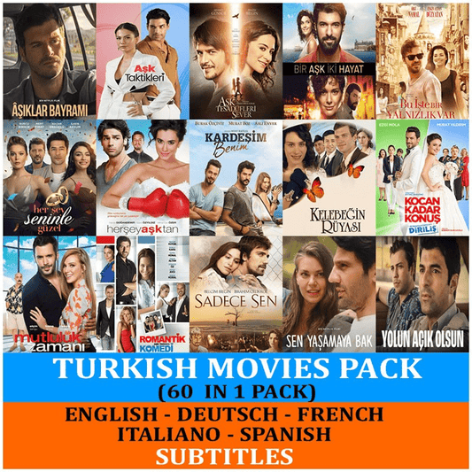 Turkish Movies USB – 60 Best Turkish Films with English Subtitles | Full HD 1080P | No Streaming Needed - Turkish TV Series