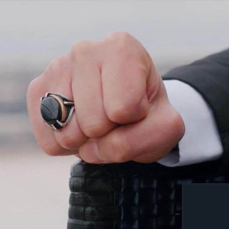 Cukur Yucel 925 Sterling Silber handgefertigter Ring | Lizenzierte türkische TV-Serie | Personalisiertes Geschenk für Männer