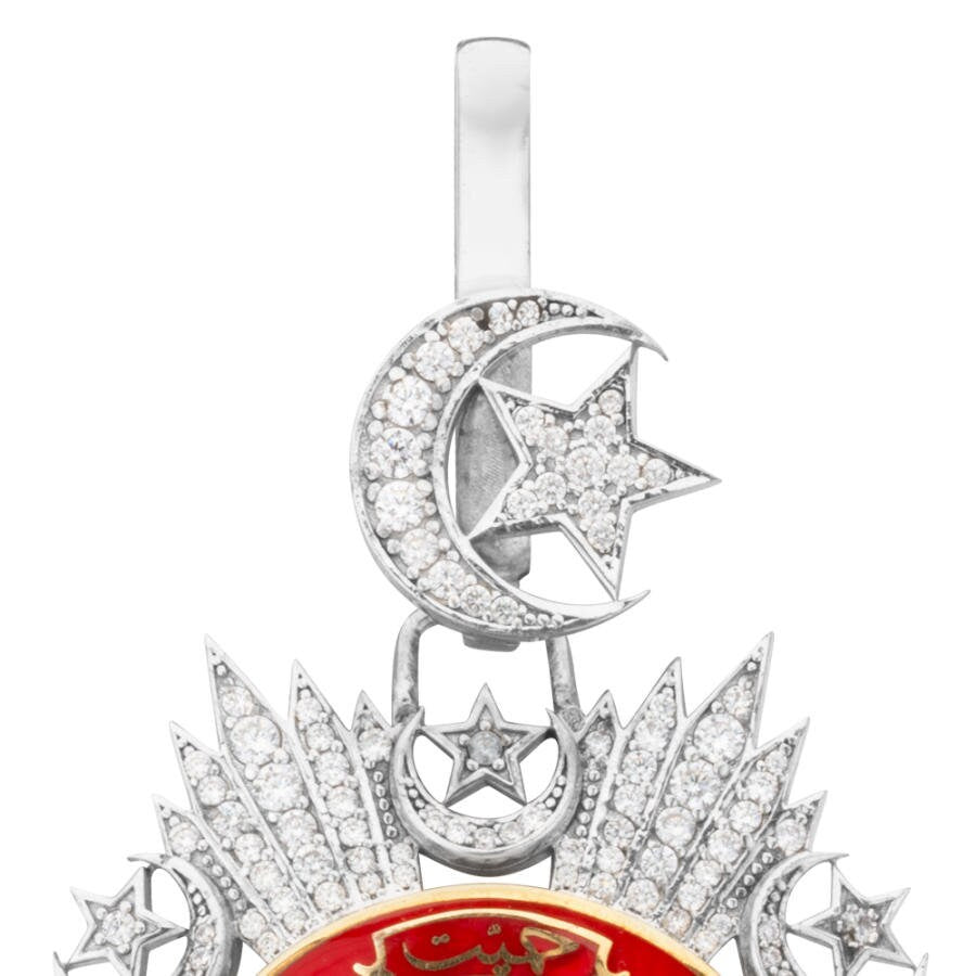 Payitaht Abdulhamid Series Ottoman Order of Mecidiye Medal Brooch, 925 Sterling Silver Handmade Abdul Hamid Gift