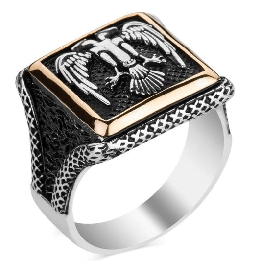 Alparslan Buyuk Selcuklu Ring, Great Seljuk 925 Sterling Silver for Mens High Quality Ring, HANDMADE &PERSONALIZED Gift