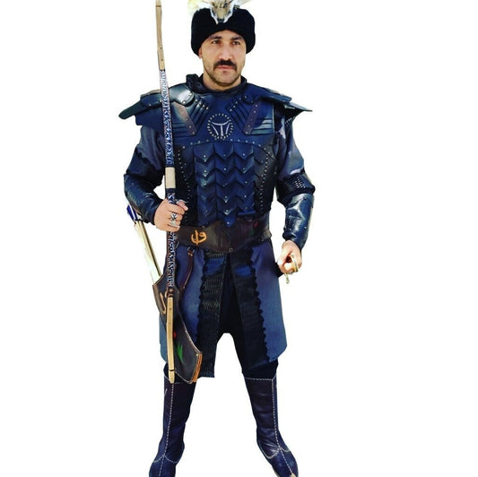 Ertugrul-Rüstung, Ertuğrul Gazi-Leder-Kampfkostüm-Rüstung | Ertugrul-Kleidung für Herren | Kayi-Stamm, osmanisches historisches Ertugrul-Geschenk