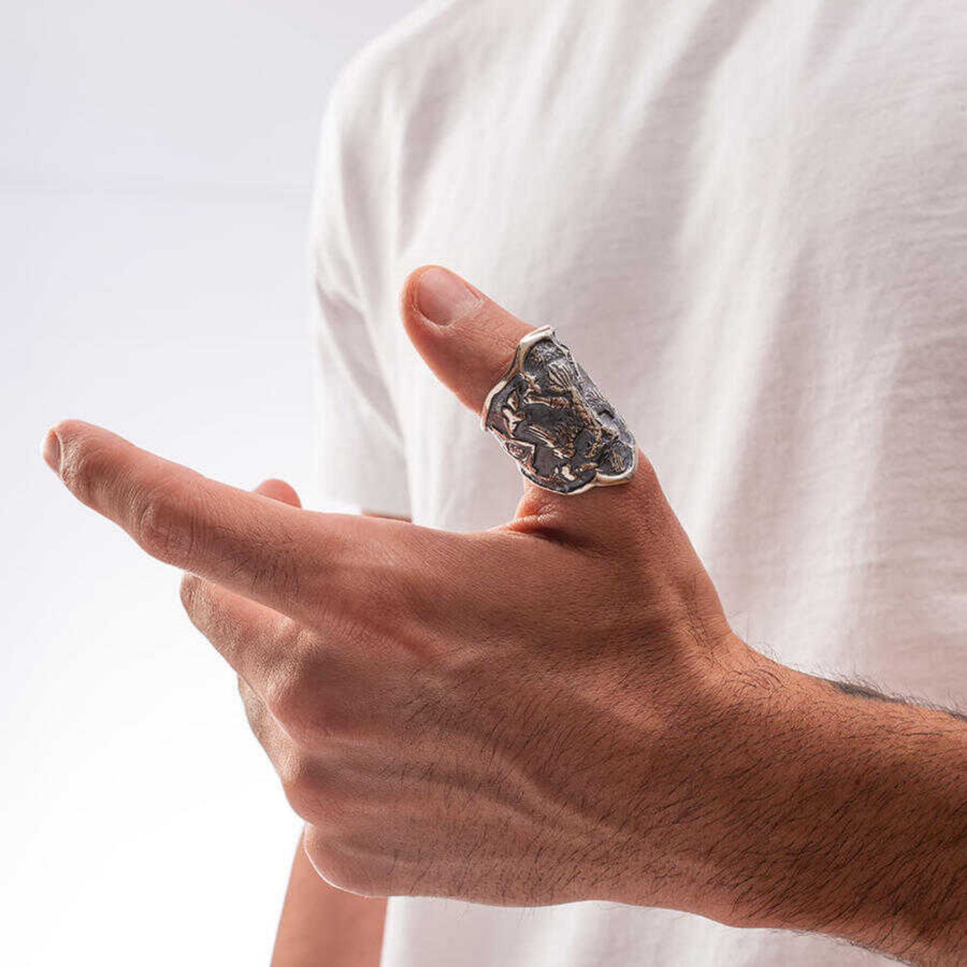 Original Dirilis Ertugrul Zihgir, Licensed Ertugrul Thumb Ring, Handmade 925 Sterling Silver Ertugrul Zihgir / Model 4